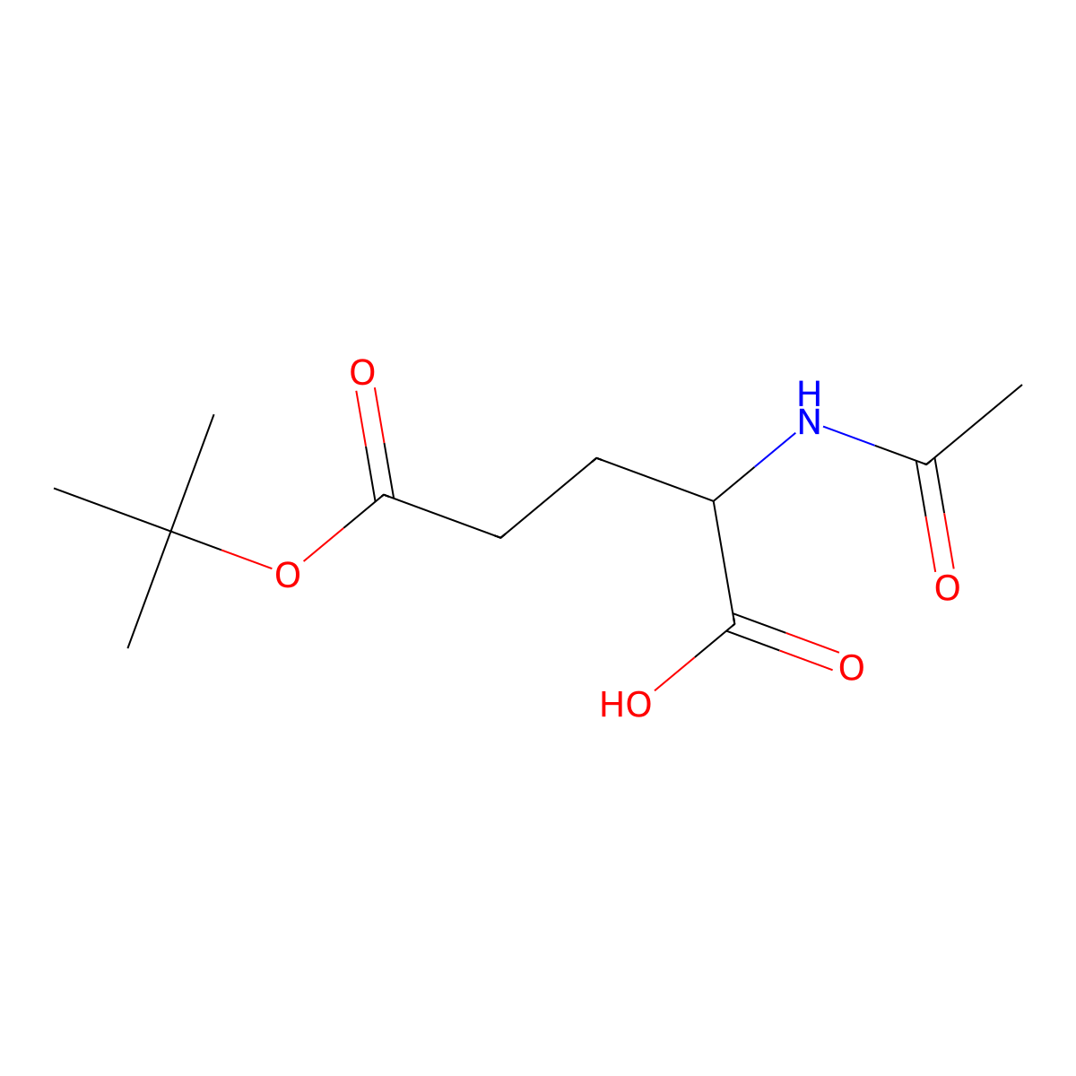Ac-d-glu(otbu)-oh molecular structure, CAS 1233495-04-9