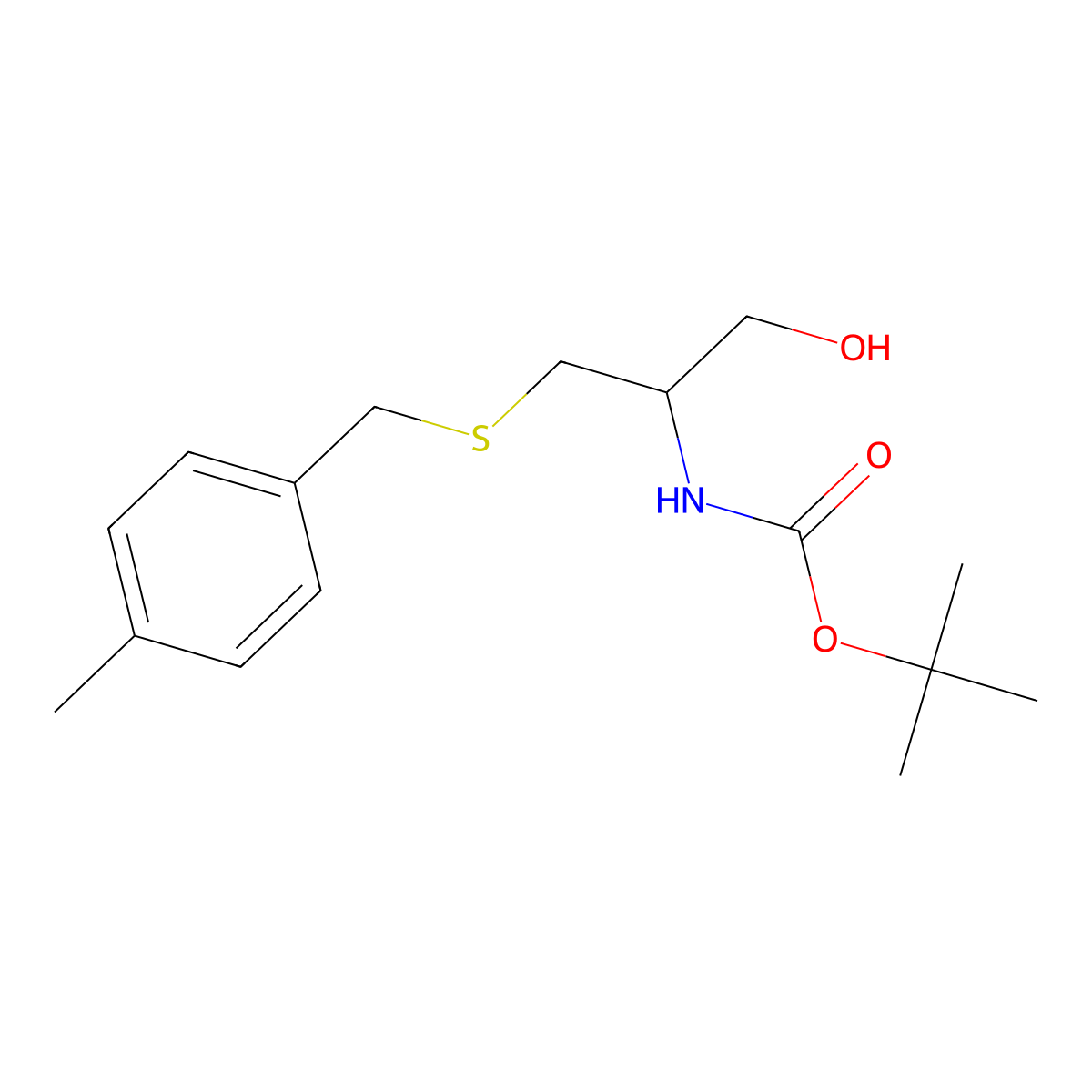 Boc-l-cys(mbzl)-ol molecular structure, CAS 1233495-05-0
