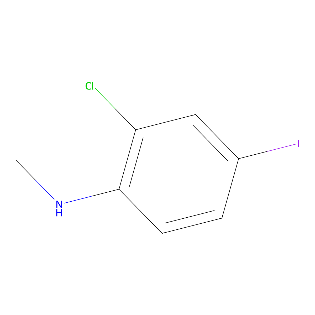 2-Chloro-4-iodo-N-methylaniline molecular structure, CAS 1233501-53-5