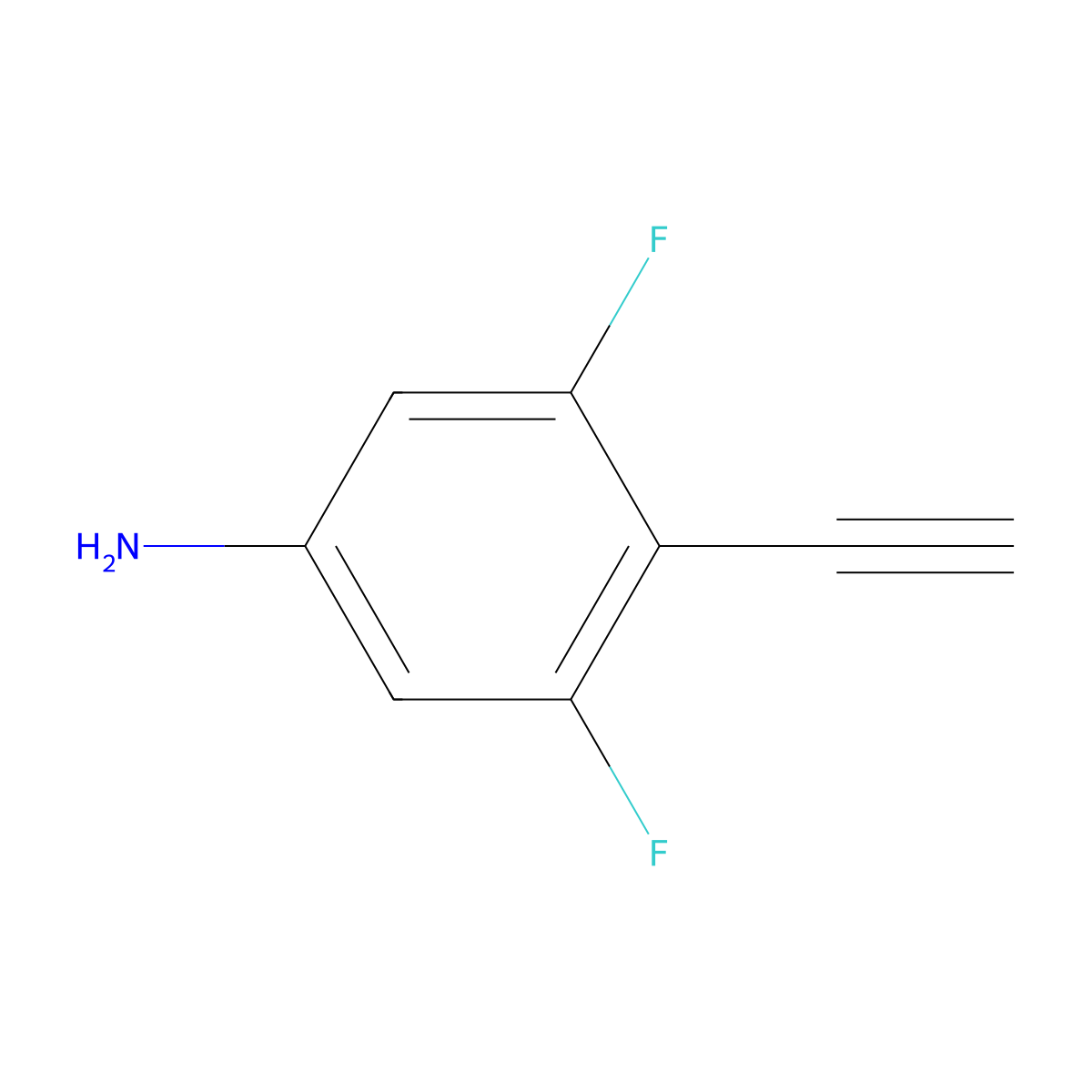 4-Ethynyl-3,5-difluoroaniline molecular structure, CAS 1233501-56-8