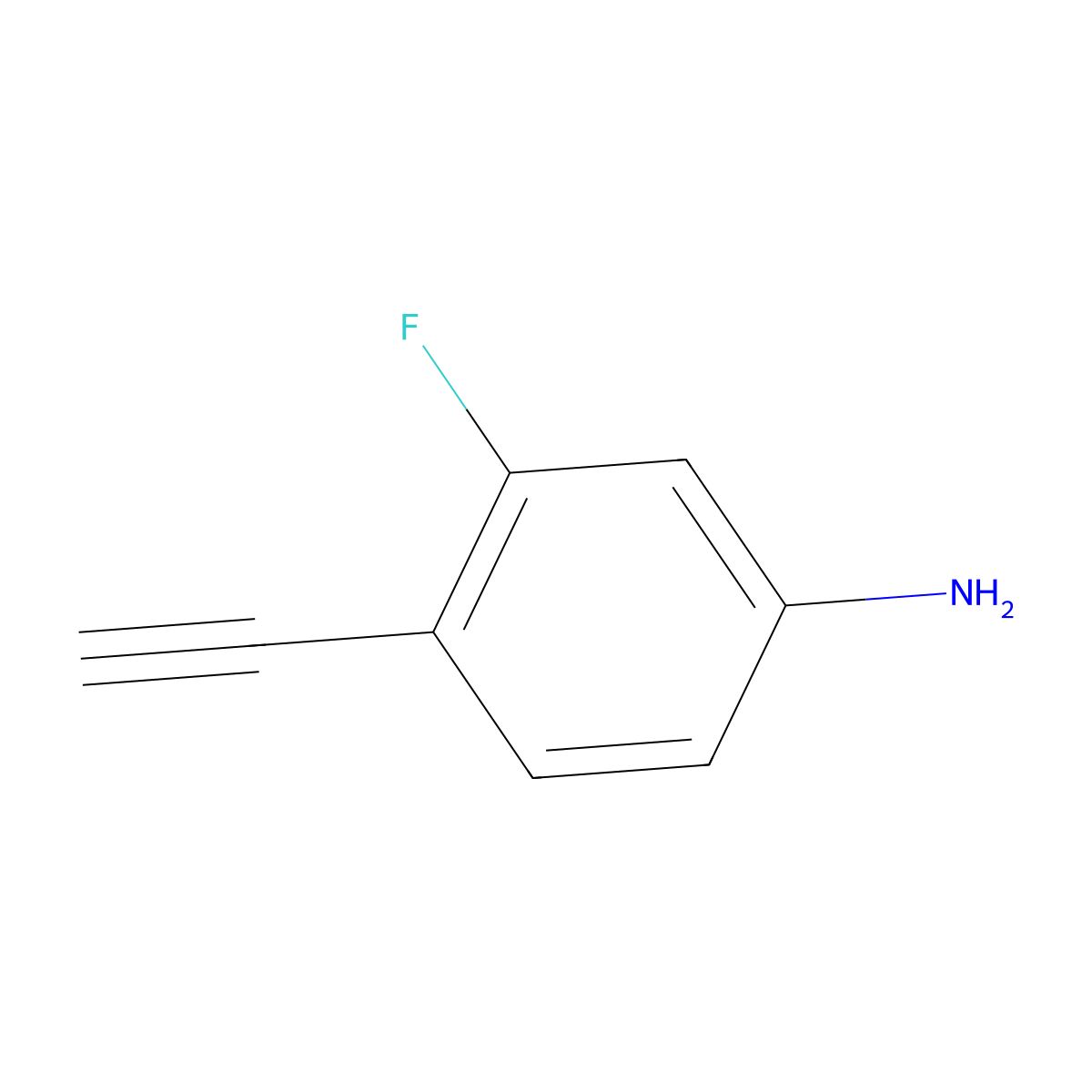 4-Ethynyl-3-fluoroaniline molecular structure, CAS 1233501-57-9