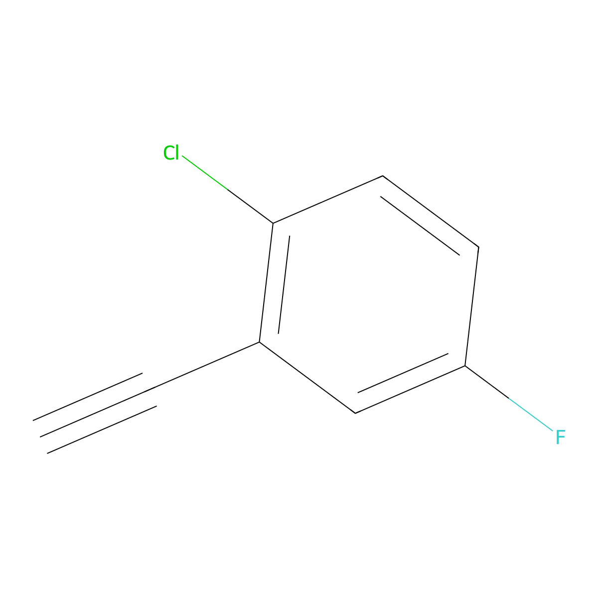 1-Chloro-2-ethynyl-4-fluorobenzene molecular structure, CAS 1233501-58-0