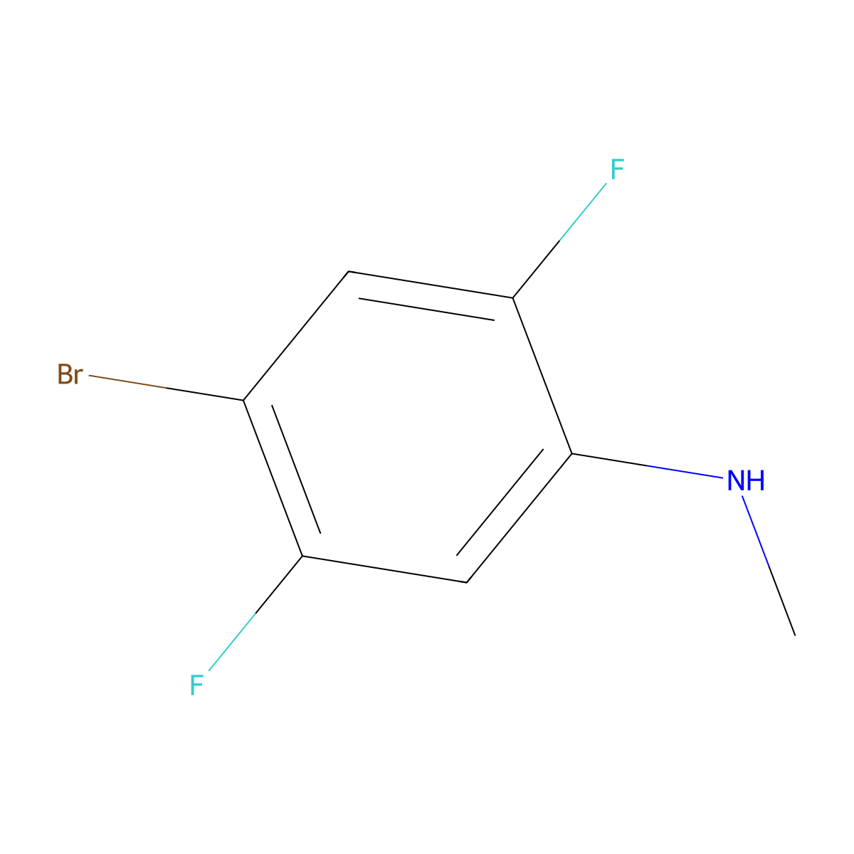4-Bromo-2,5-difluoro-N-methylaniline molecular structure, CAS 1233501-66-0