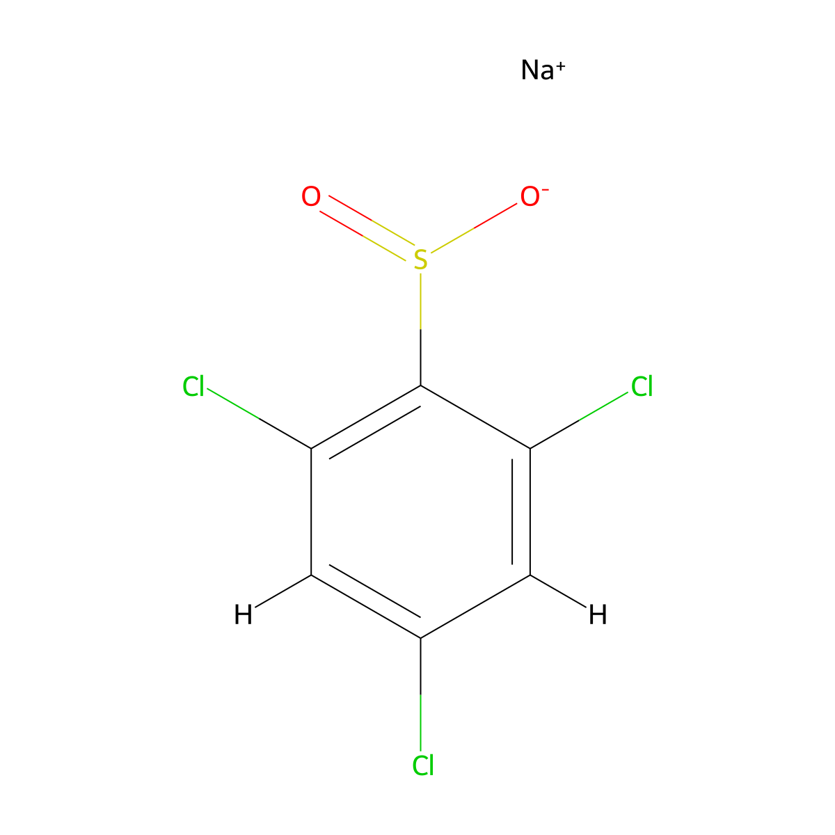 2,4,6-Trichlorobenzenesulfinic acid sodium salt molecular structure, CAS 1233501-69-3