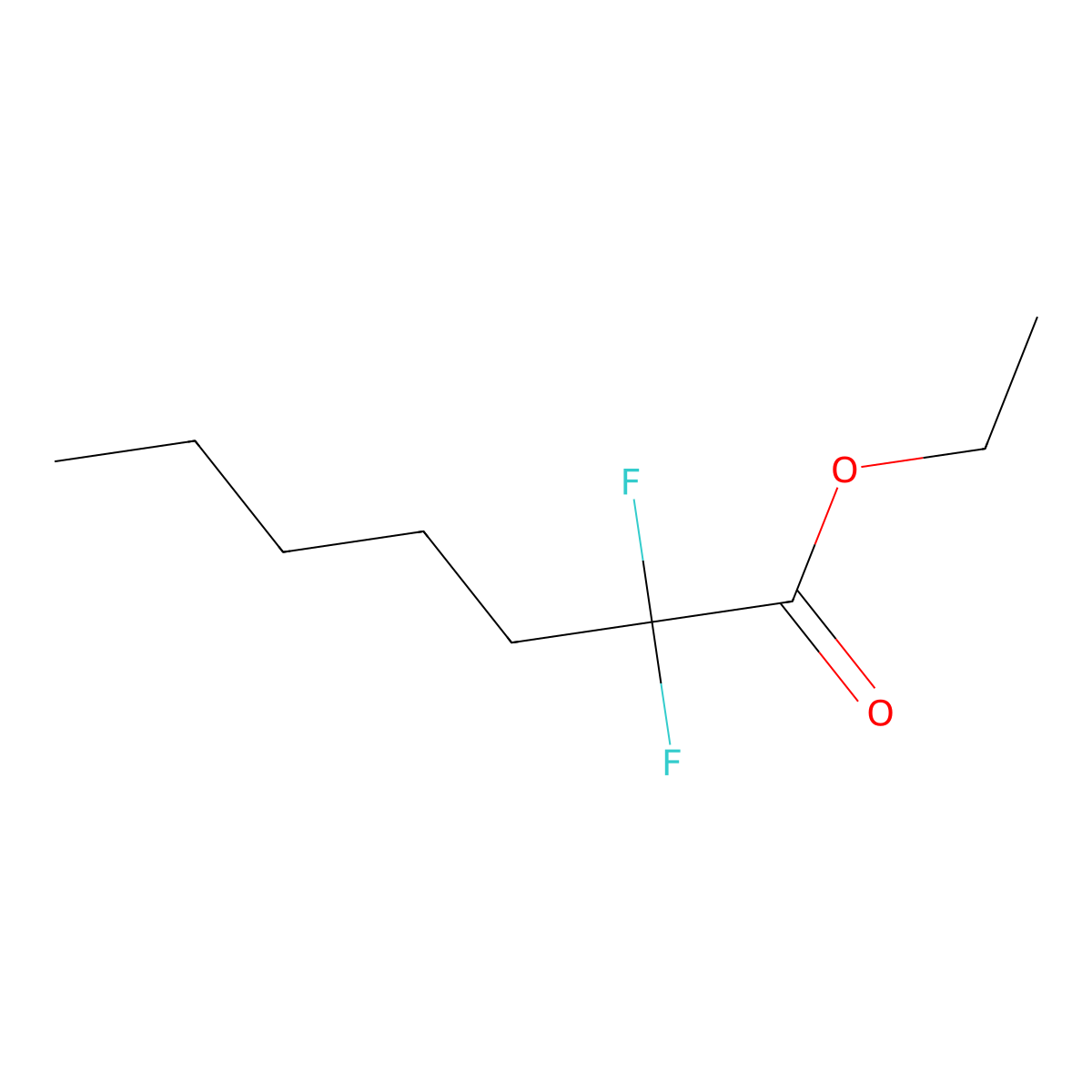 Ethyl 2,2-Difluoroheptanoate molecular structure, CAS 1233505-65-1