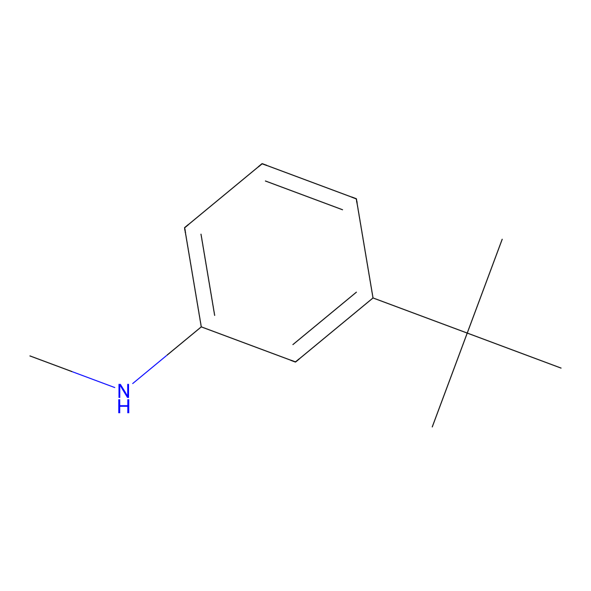 3-tert-Butyl-N-methylaniline molecular structure, CAS 1233505-67-3
