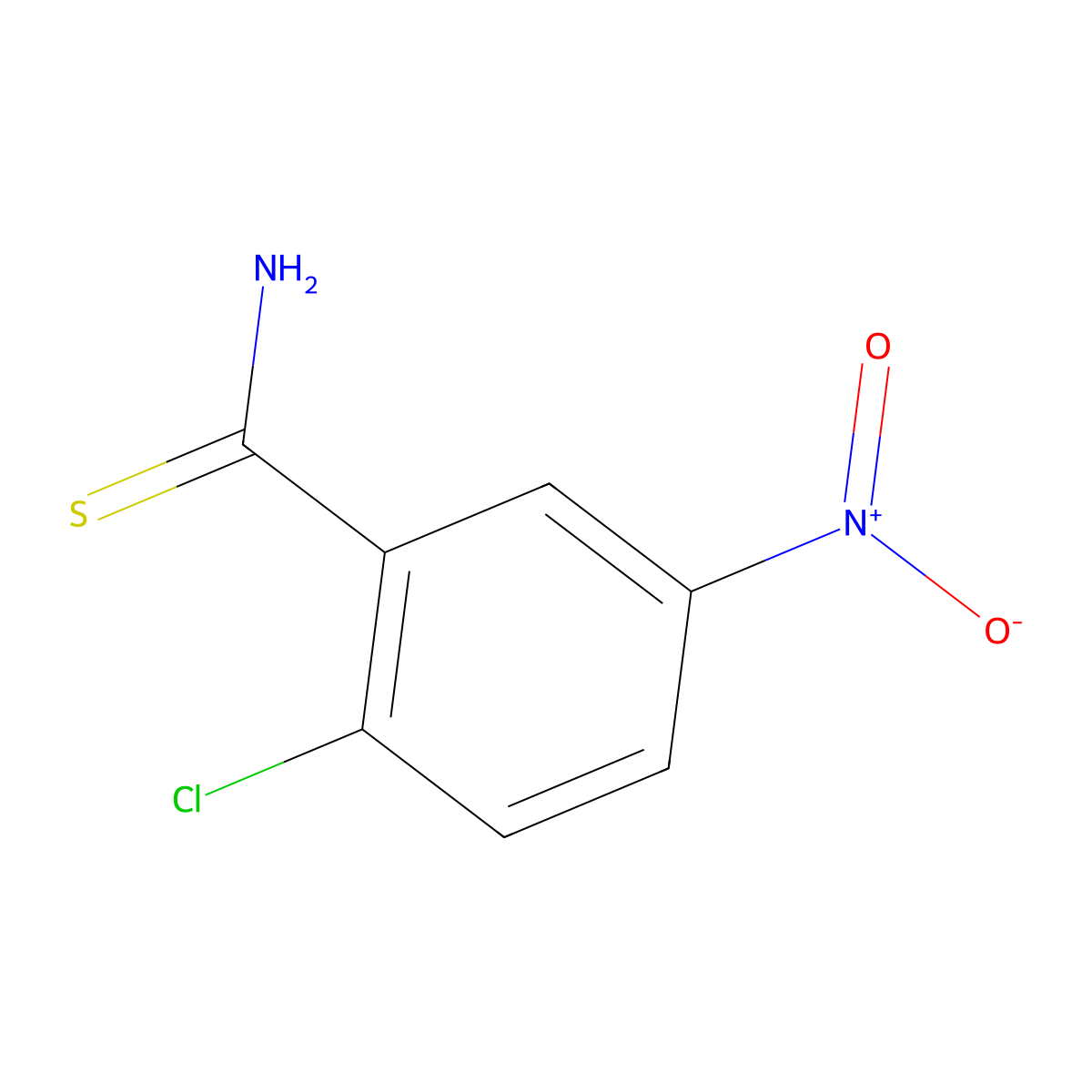 2-Chloro-5-nitrothiobenzamide molecular structure, CAS 1233505-72-0