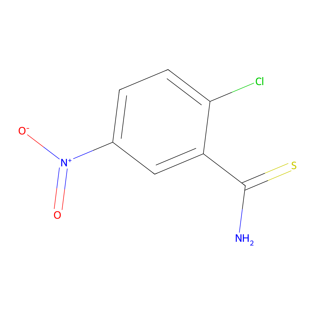 2-Chloro-5-nitrothiobenzamide molecular structure, CAS 1233505-72-0