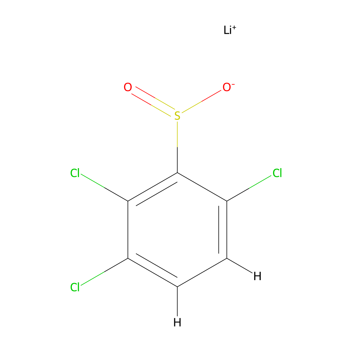 Lithium 2,3,6-Trichlorobenzene sulfinate molecular structure, CAS 1233505-96-8