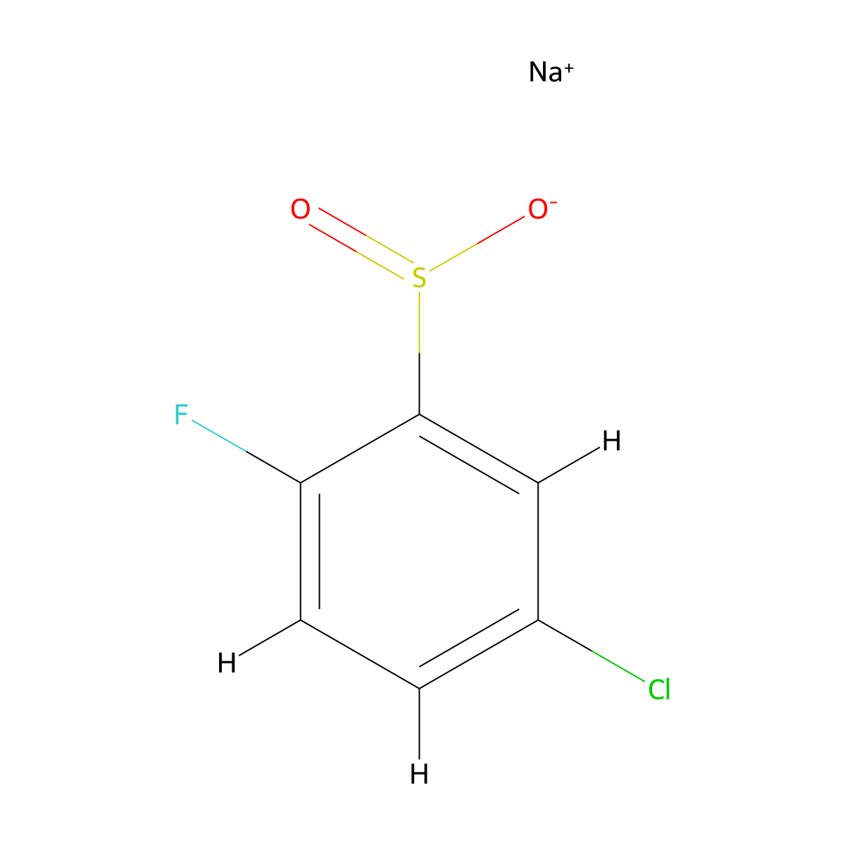 5-Chloro-2-fluorobenzenesulfinic acid sodium salt molecular structure, CAS 1233505-98-0