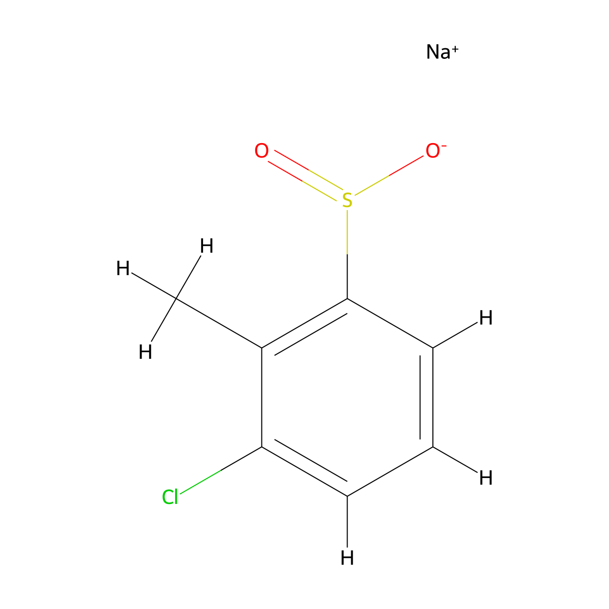 3-Chloro-2-methylbenzenesulfinic acid sodium salt molecular structure, CAS 1233506-01-8