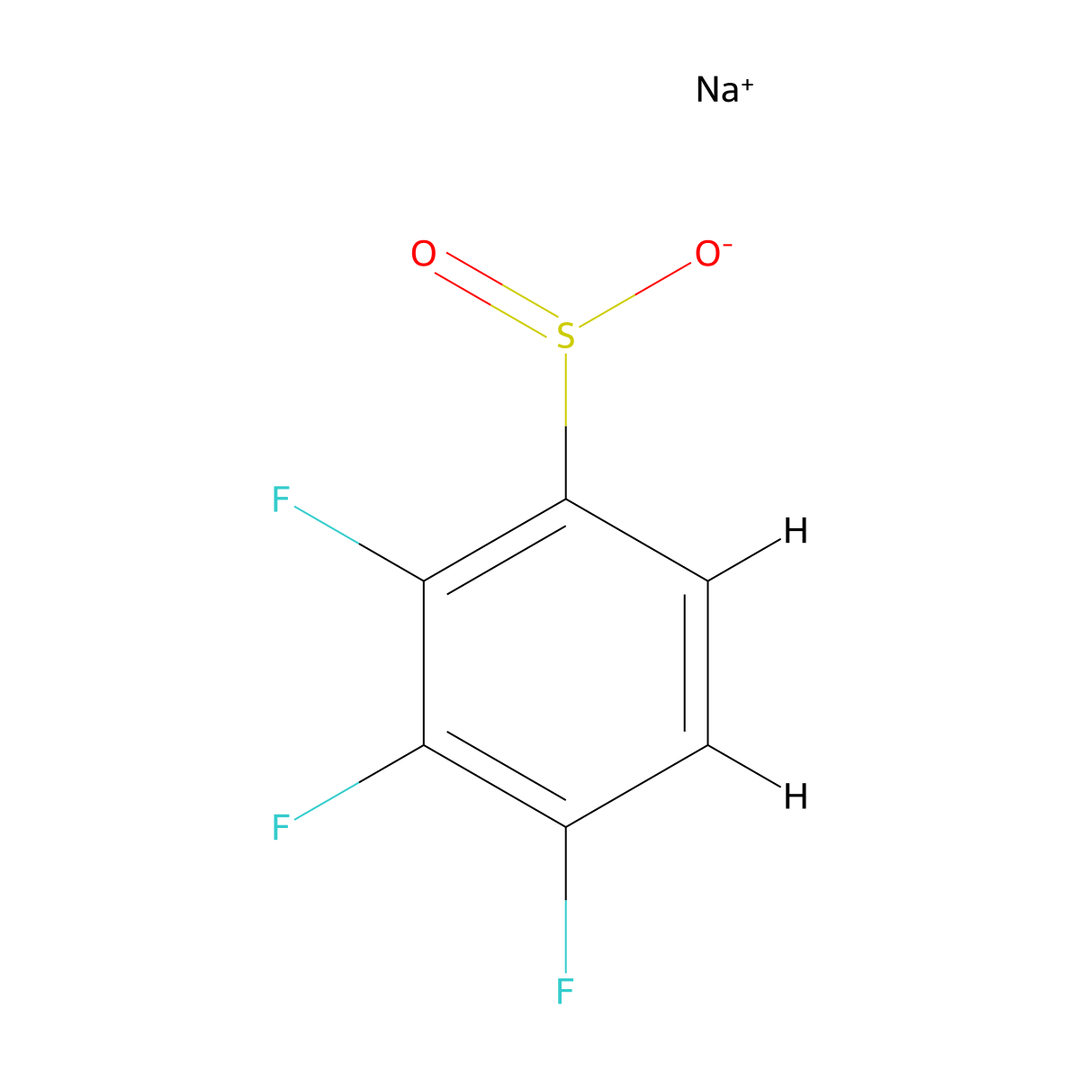 2,3,4-Trifluorobenzenesulfinic acid sodium salt molecular structure, CAS 1233506-03-0