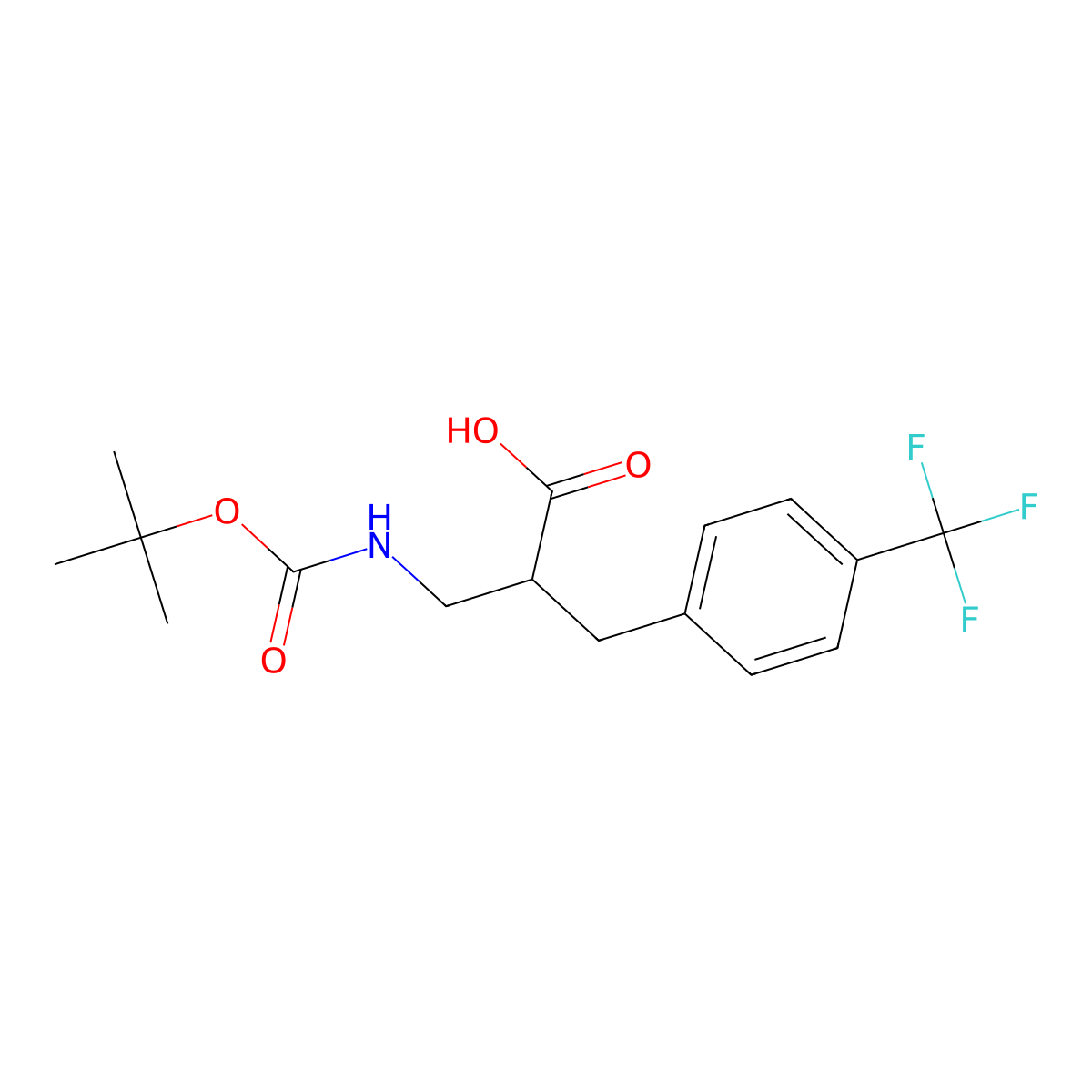 2-(4-Trifluoromethylbenzyl)-3-(Boc-amino)propionic acid molecular structure, CAS 1233506-08-5