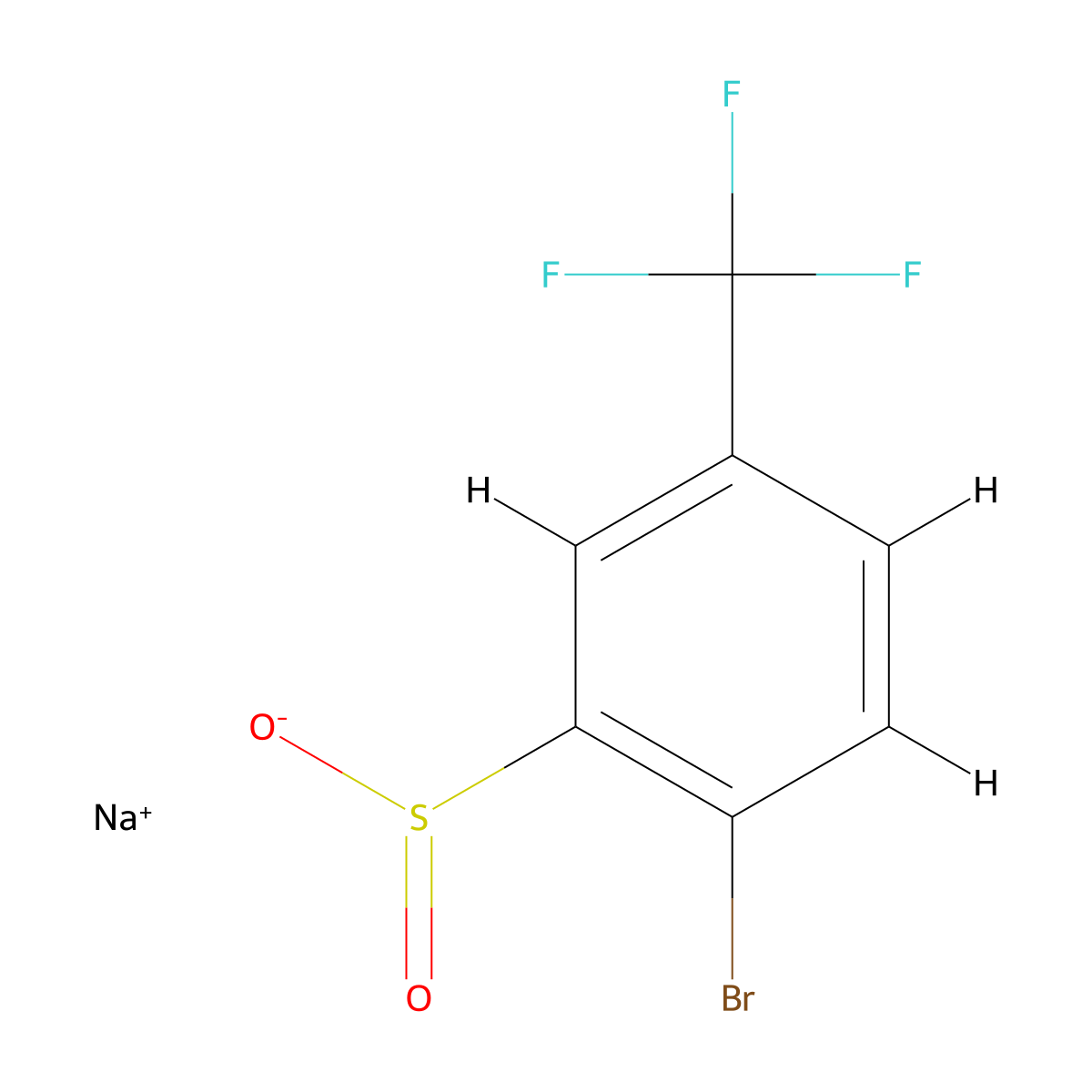 Sodium 2-bromo-5-(trifluoromethyl)benzenesulfinate molecular structure, CAS 1233506-14-3