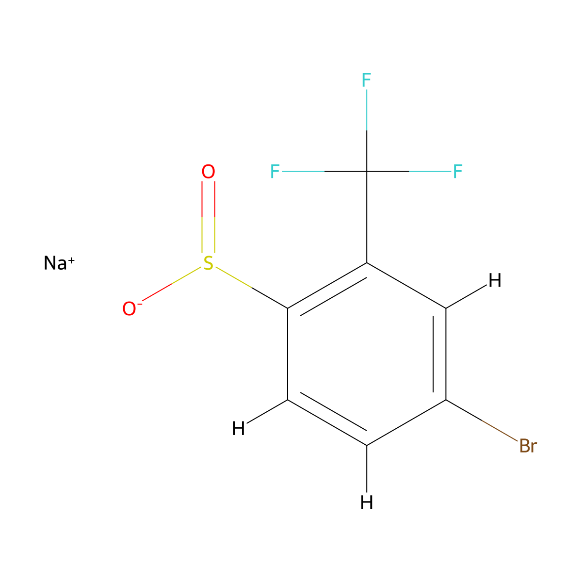 4-Bromo-2-(trifluoromethyl)benzenesulfinic acid sodium salt molecular structure, CAS 1233506-23-4