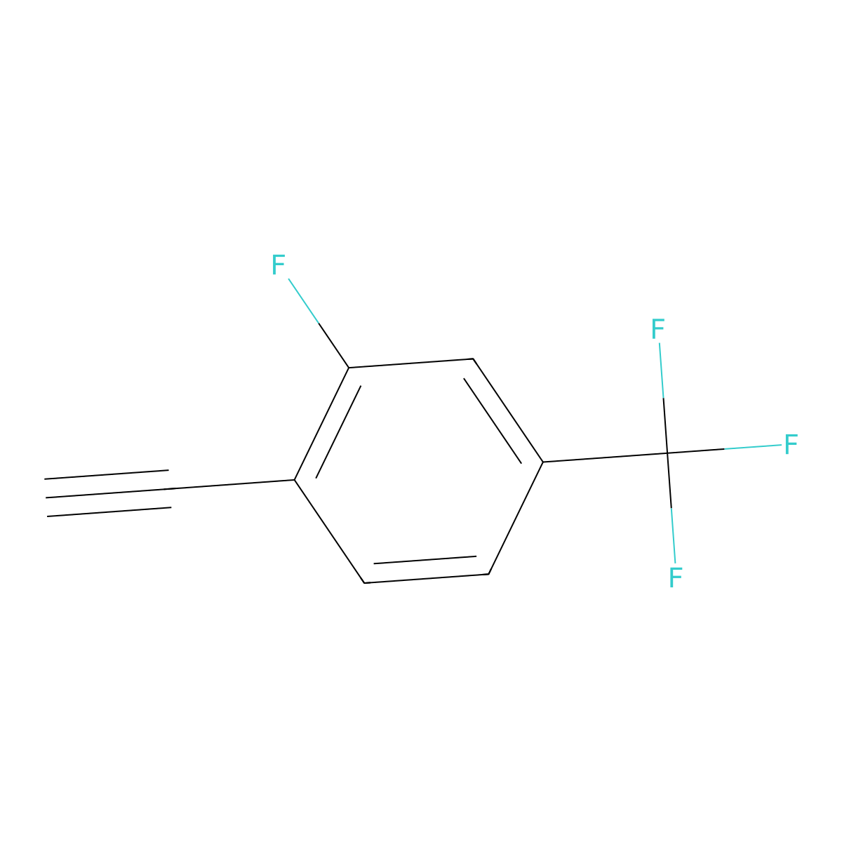 2-Fluoro-4-(trifluoromethyl)phenylacetylene molecular structure, CAS 1233506-35-8