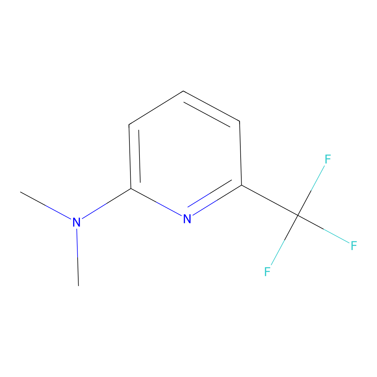 2-Dimethylamino-6-(trifluoromethyl)pyridine molecular structure, CAS 1233509-67-5