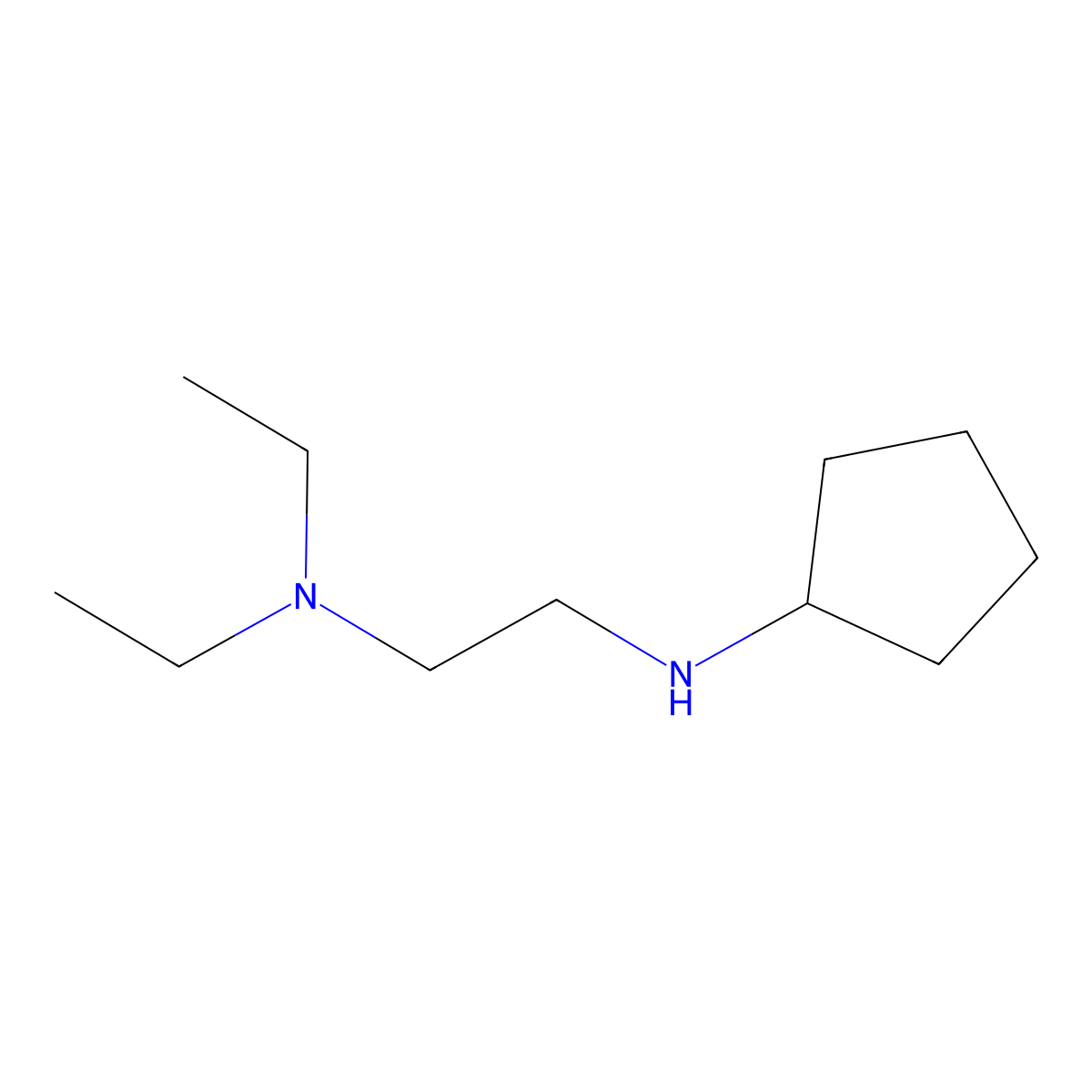 N-[2-(Diethylamino)ethyl]cyclopentanamine molecular structure, CAS 123351-41-7