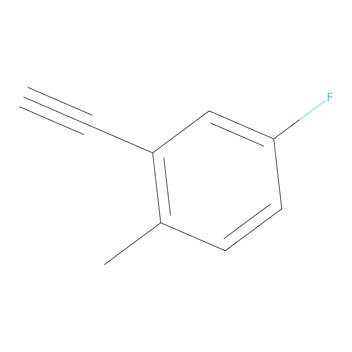 2-Ethynyl-4-fluoro-1-methylbenzene molecular structure, CAS 1233512-88-3