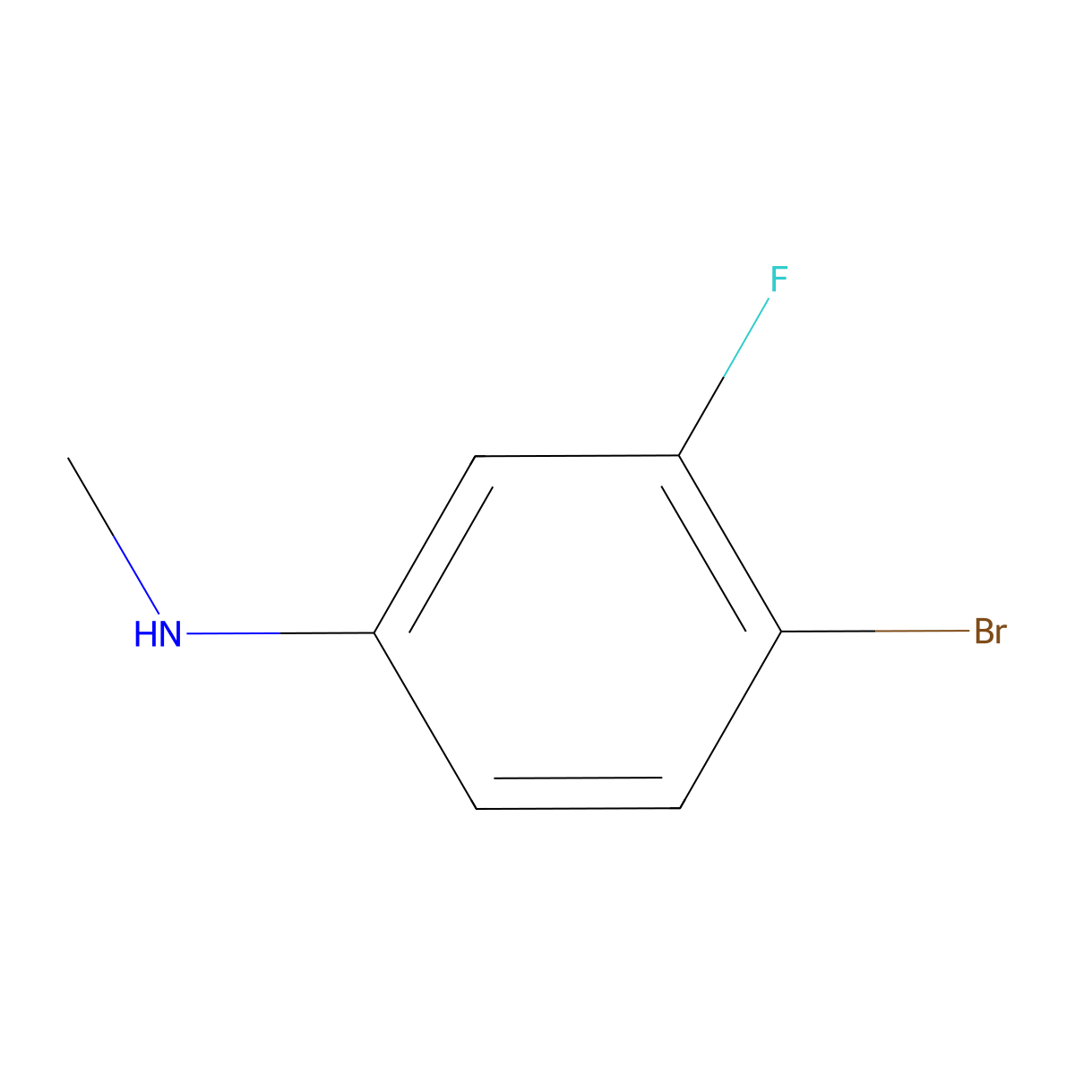4-Bromo-3-fluoro-N-methylaniline molecular structure, CAS 1233513-02-4