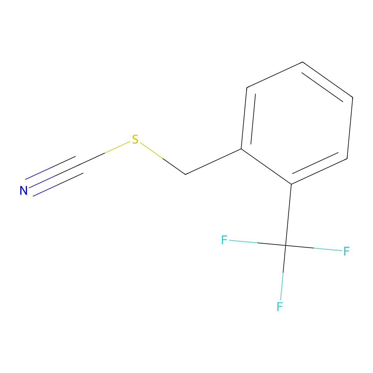 2-(Trifluoromethyl)benzyl thiocyanate molecular structure, CAS 1233513-28-4