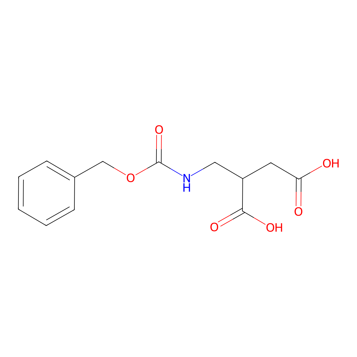 2-((((Phenylmethoxy)carbonyl)amino)methyl)butanedioic acid molecular structure, CAS 1233513-29-5