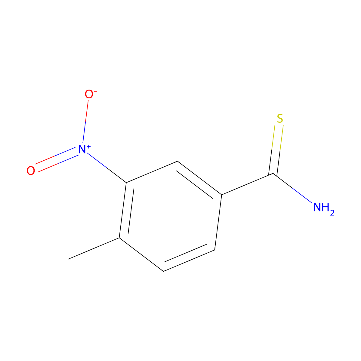 4-Methyl-3-nitrobenzene-1-carbothioamide molecular structure, CAS 1233513-42-2