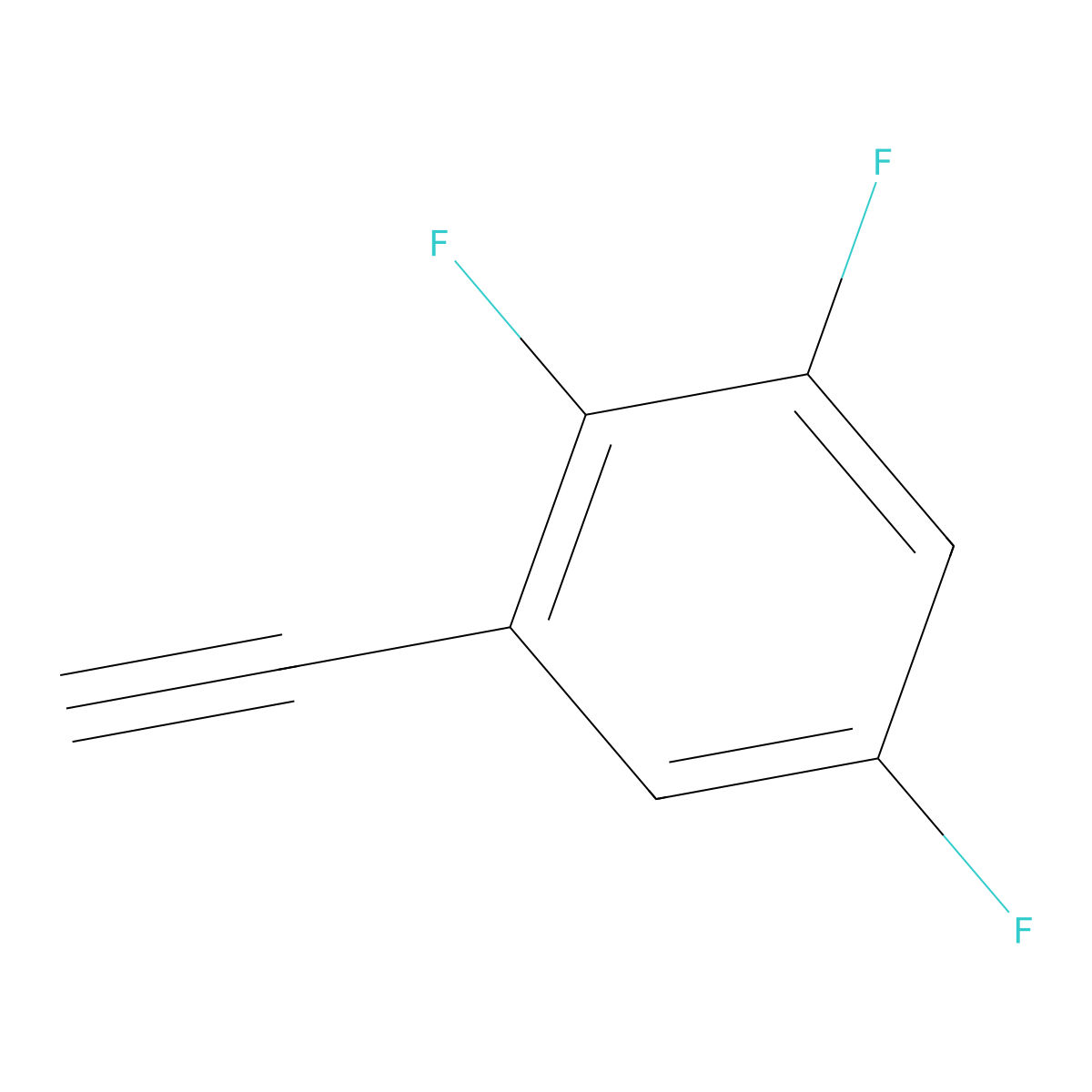 1-Ethynyl-2,3,5-trifluorobenzene molecular structure, CAS 1233513-51-3