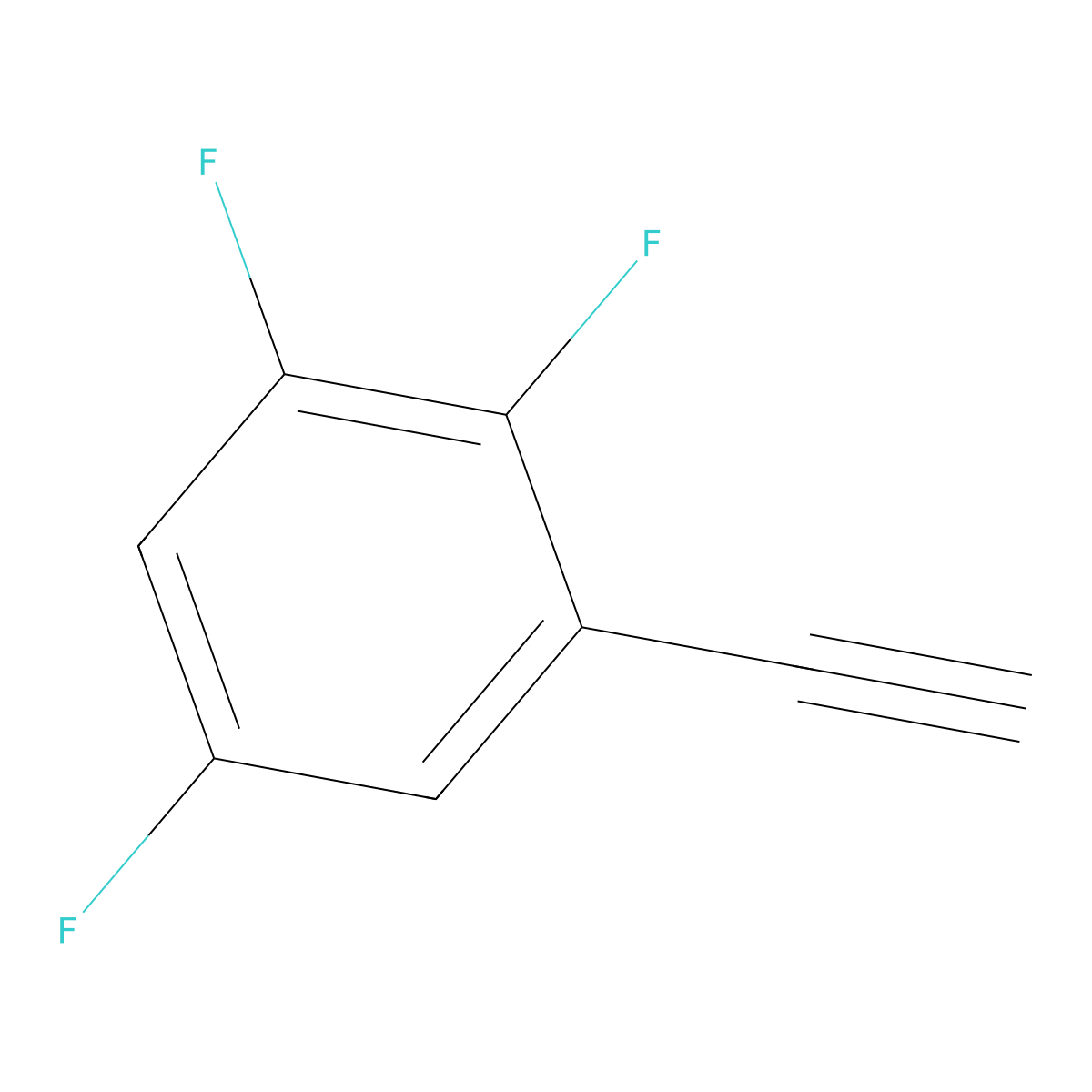 1-Ethynyl-2,3,5-trifluorobenzene molecular structure, CAS 1233513-51-3