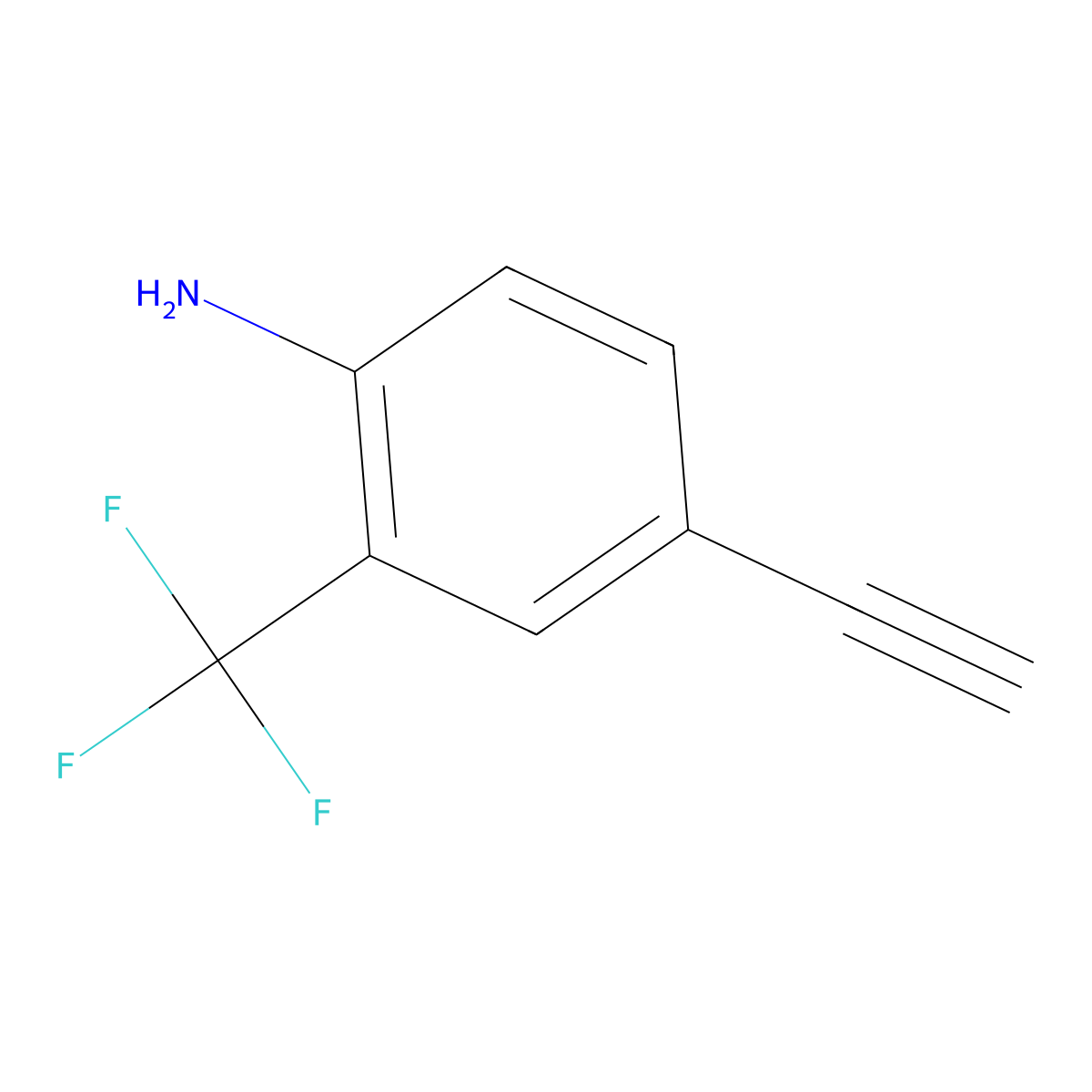 4-Ethynyl-2-(trifluoromethyl)aniline molecular structure, CAS 1233517-89-9