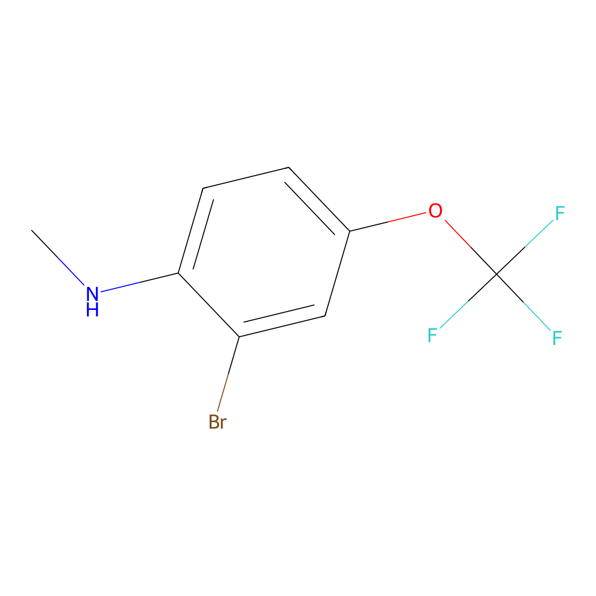 2-Bromo-N-methyl-4-(trifluoromethoxy)aniline molecular structure, CAS 1233518-04-1