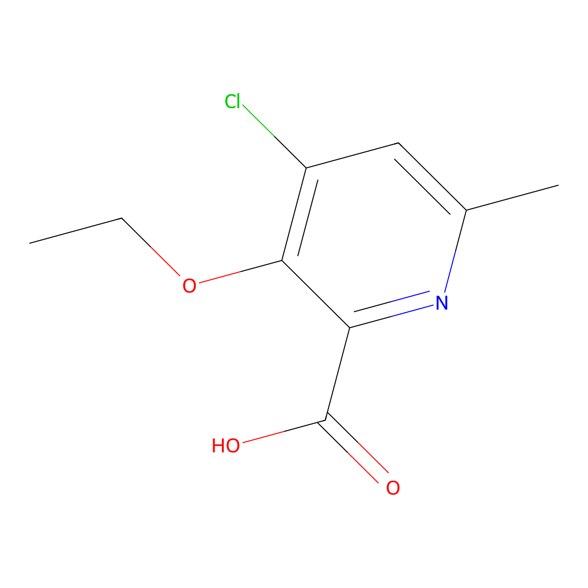 4-Chloro-3-ethoxy-6-methylpyridine-2-carboxylic acid molecular structure, CAS 1233520-12-1