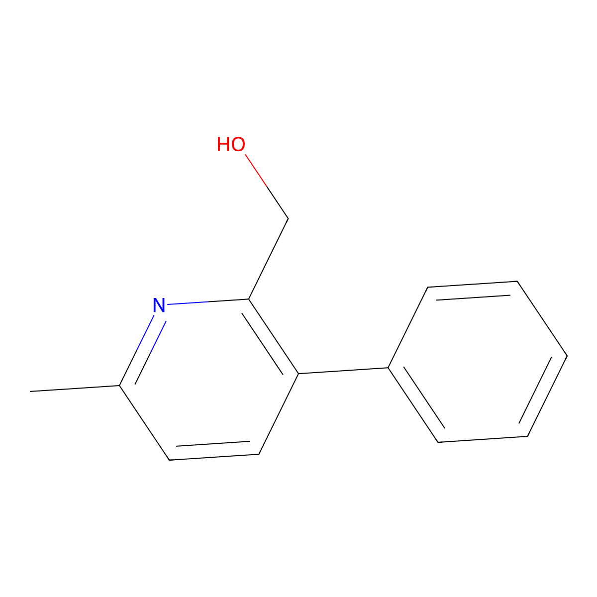 (6-Methyl-3-phenylpyridin-2-yl)methanol molecular structure, CAS 1233520-21-2