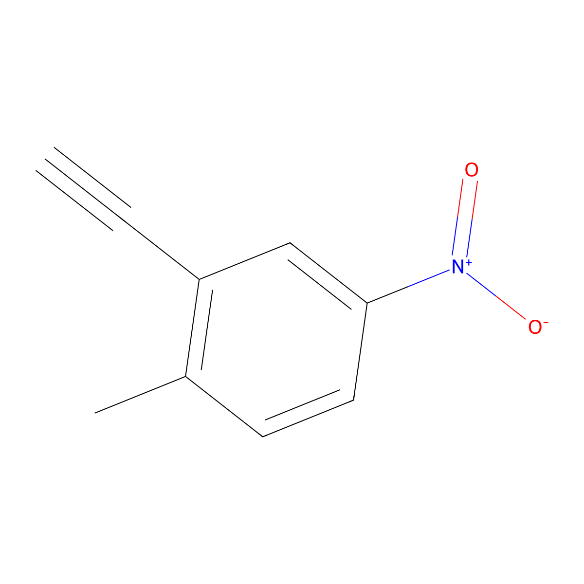 2-Ethynyl-1-methyl-4-nitrobenzene molecular structure, CAS 1233521-02-2