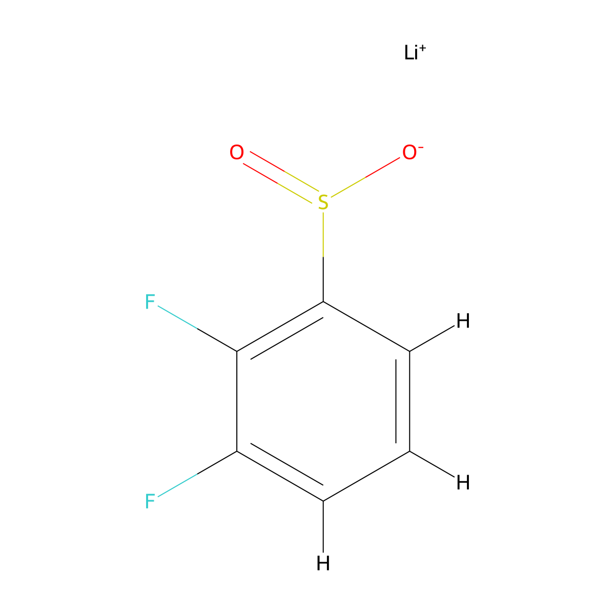 Lithium 2,3-Difluorobenzene sulfinate molecular structure, CAS 1233521-04-4