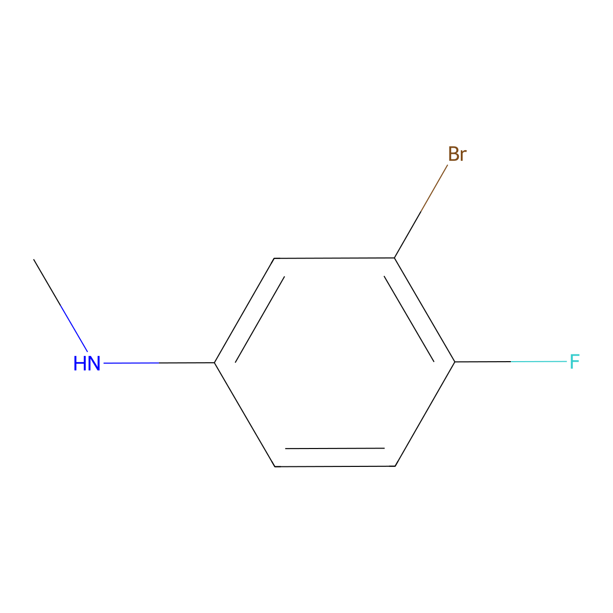 3-Bromo-4-fluoro-N-methylaniline molecular structure, CAS 1233521-11-3