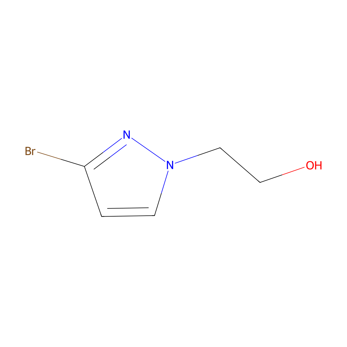 2-(3-bromo-1H-pyrazol-1-yl)ethan-1-ol molecular structure, CAS 1233525-80-8