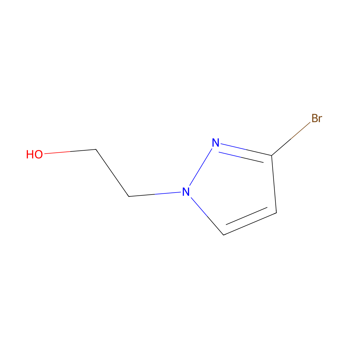 2-(3-bromo-1H-pyrazol-1-yl)ethan-1-ol molecular structure, CAS 1233525-80-8