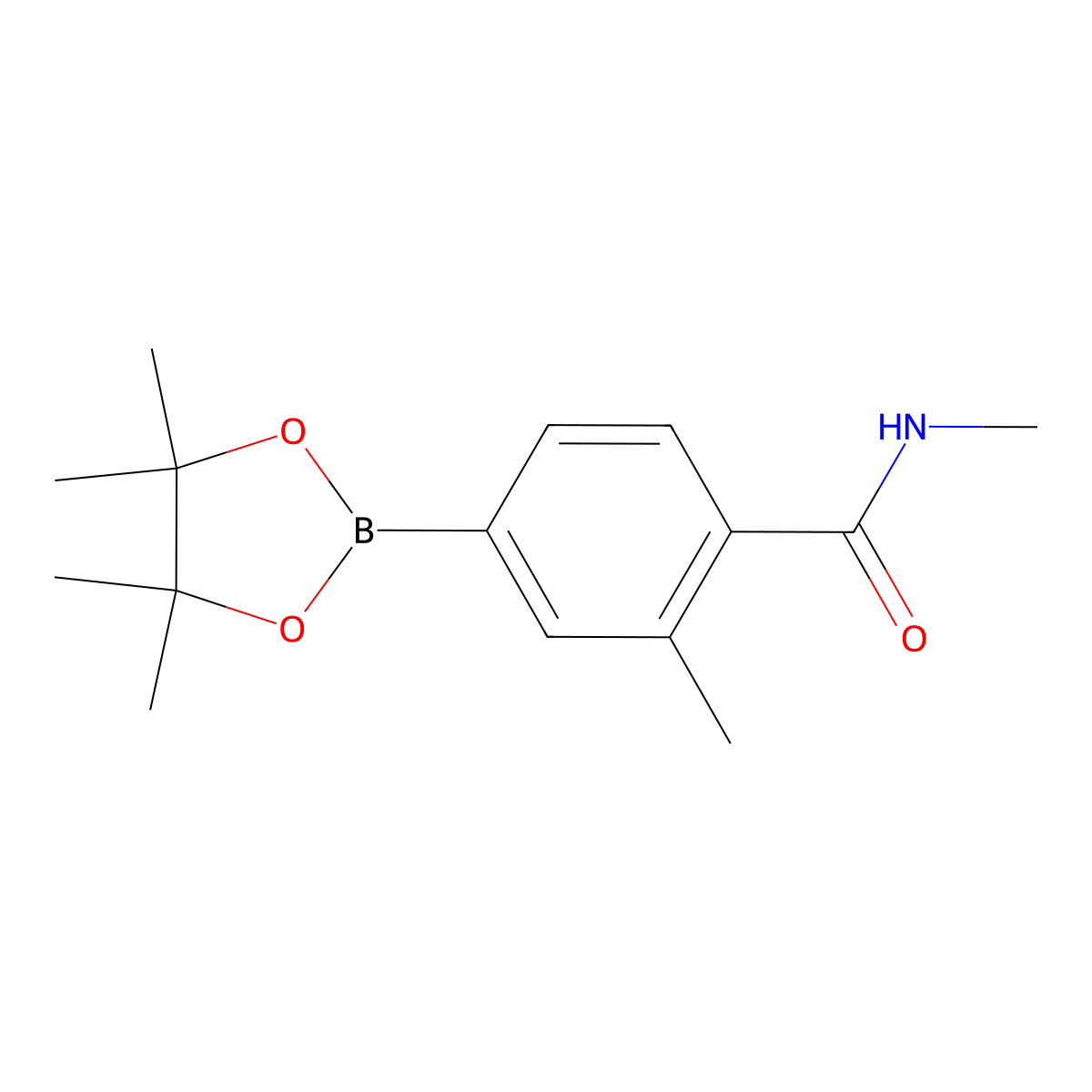 N,2-dimethyl-4-(4,4,5,5-tetramethyl-1,3,2-dioxaborolan-2-yl)benzamide molecular structure, CAS 1233526-90-3