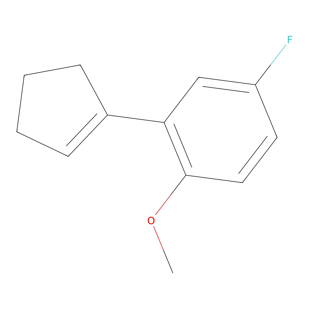 2-(Cyclopent-1-en-1-yl)-4-fluoro-1-methoxybenZene molecular structure, CAS 1233530-95-4