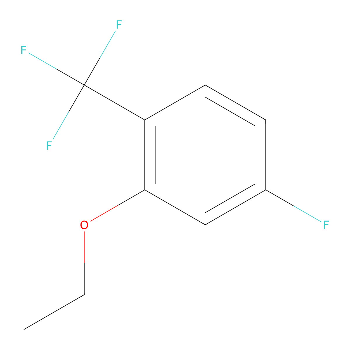 2-Ethoxy-4-fluorobenzotrifluoride molecular structure, CAS 1233541-58-6