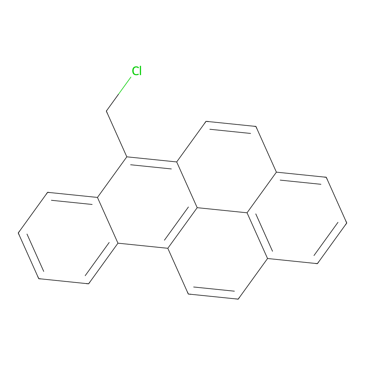 6-Chloromethylbenzo(a)pyrene molecular structure, CAS 123358-53-2