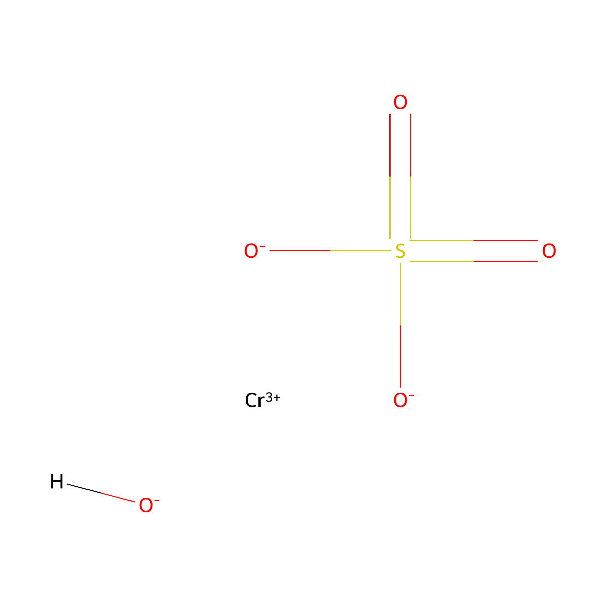 Chromium hydroxide sulfate (Cr(OH)(SO4)) molecular structure, CAS 12336-95-7