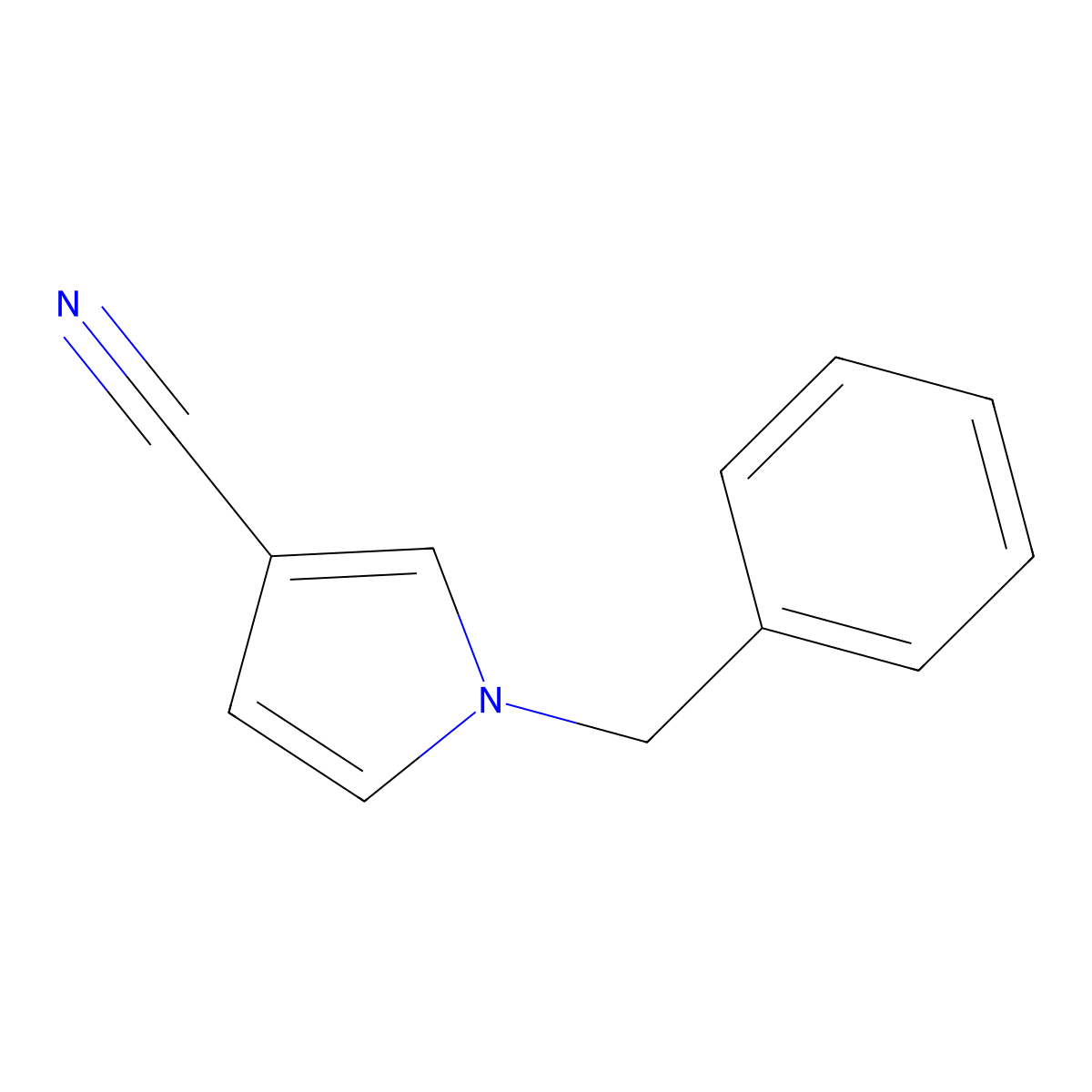 1-Benzyl-1H-pyrrole-3-carbonitrile molecular structure, CAS 1233659-29-4