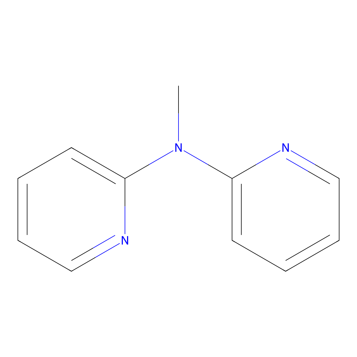 N-Methyl-N-(pyridin-2-yl)pyridin-2-amine molecular structure, CAS 123368-97-8
