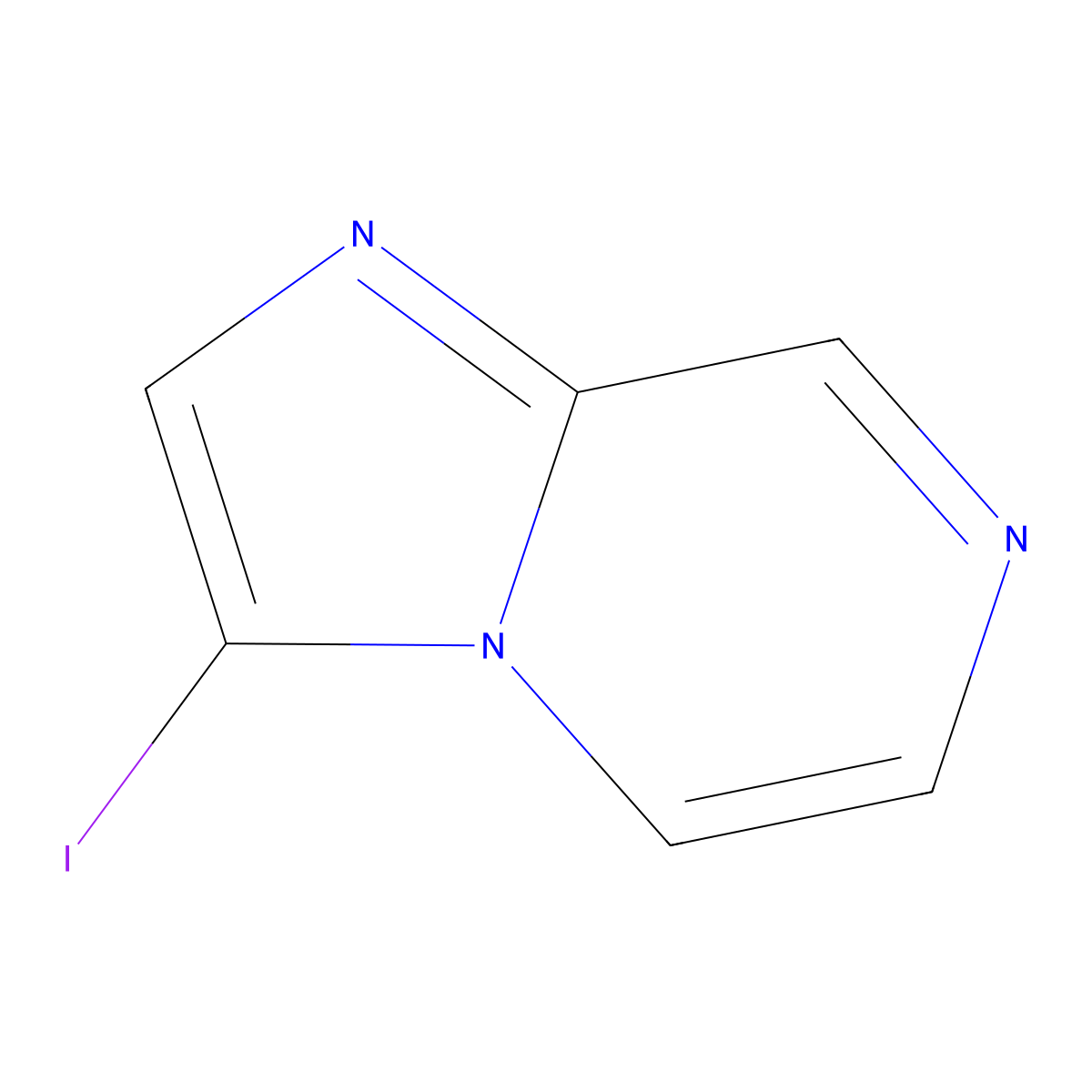 3-Iodoimidazo[1,2-a]pyrazine molecular structure, CAS 1233689-64-9