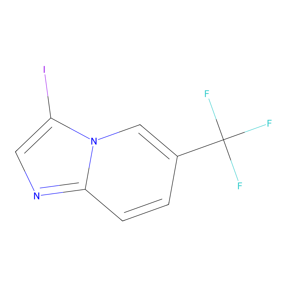 3-Iodo-6-(trifluoromethyl)imidazo[1,2-a]pyridine molecular structure, CAS 1233690-80-6