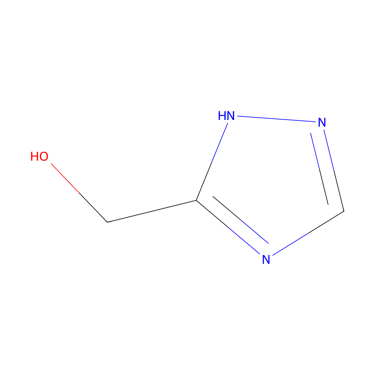 (1H-1,2,4-triazol-3-yl)methanol molecular structure, CAS 123372-69-0