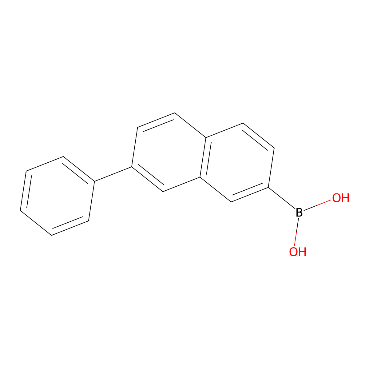 (7-Phenylnaphthalen-2-yl)boronic acid molecular structure, CAS 1233762-59-8