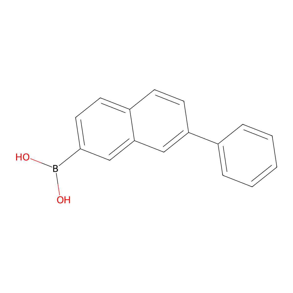 (7-Phenylnaphthalen-2-yl)boronic acid molecular structure, CAS 1233762-59-8